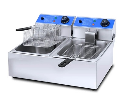 Freidora eléctrica de 2 tolva capacidad 6 litros Glazer GC-FE6L-2-ELC