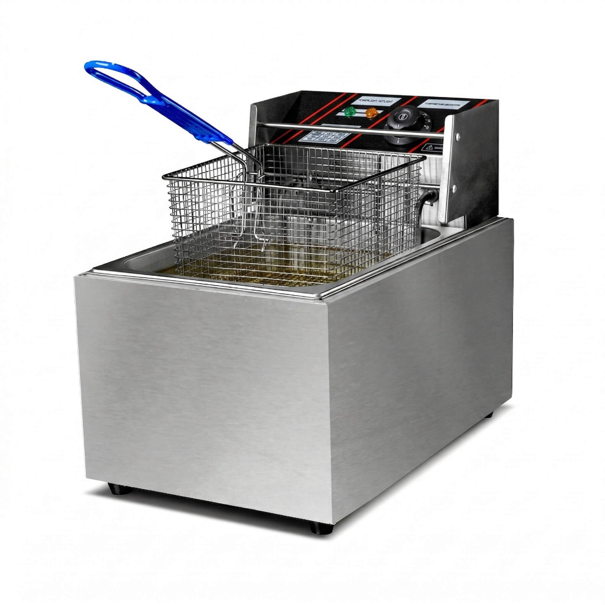 Freidora eléctrica de 1 tolva capacidad 8 litros NT-FE8L-ELC