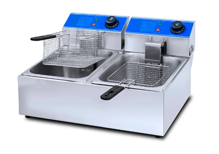 Freidora eléctrica de 2 tolva capacidad 6 litros NT-FE6L-2-ELC