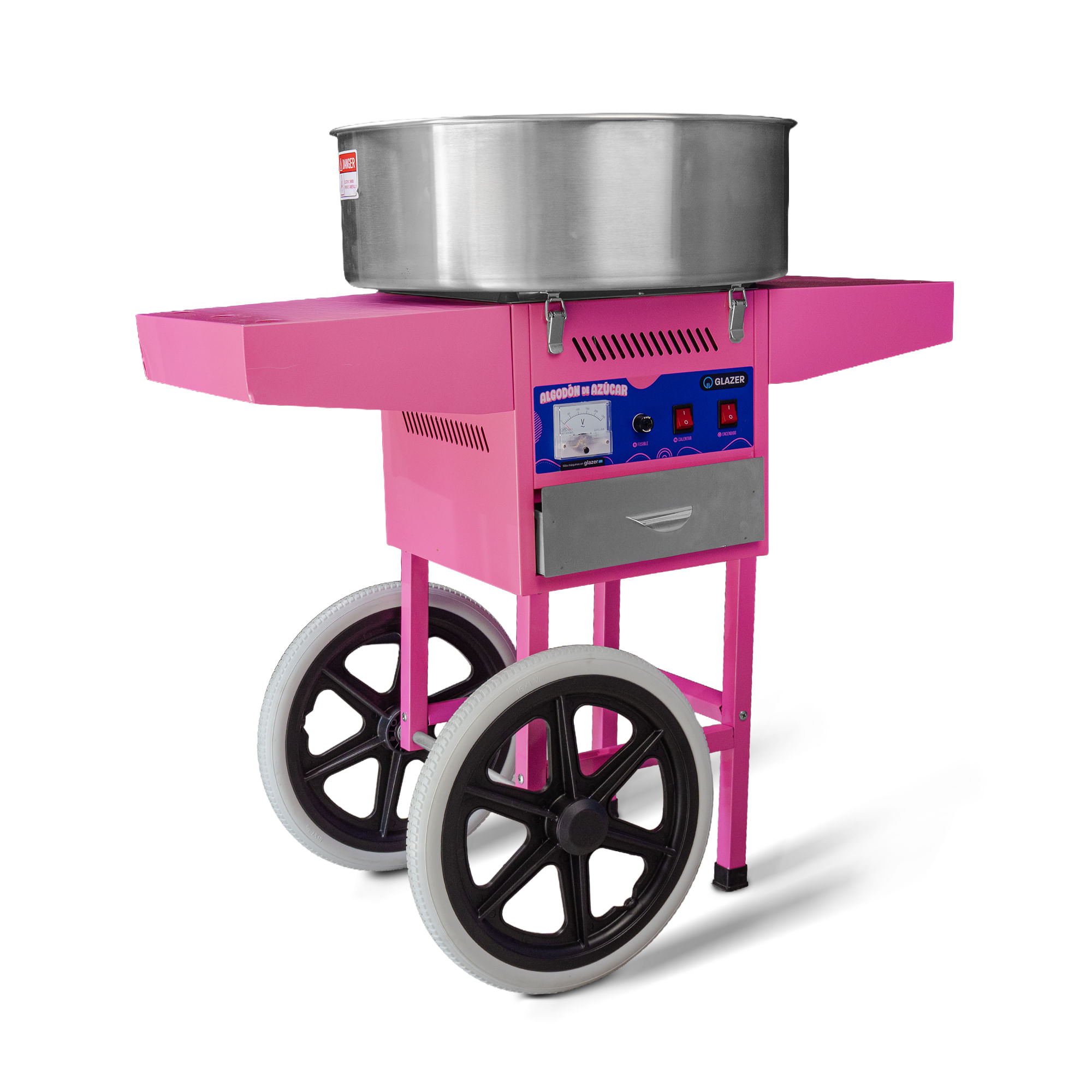 Máquina de algodón de azúcar con carreta eléctrico Glazer GC-ALC-U
