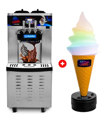 Máquina de Helado Soft Todoterreno con Defrost Glazer GF-SP2230-8A