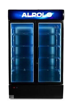 Visicooler 700 Litros Fan Cooling Doble Puerta Interior Negro Alpolo NTK-700FC-N